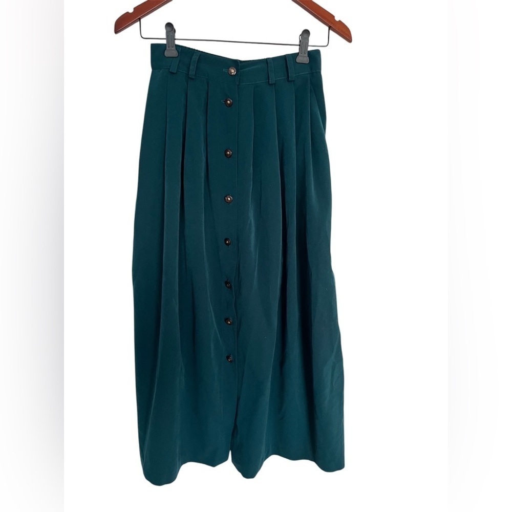 Vintage Volage Teal Button-Down maxi Skirt size 3